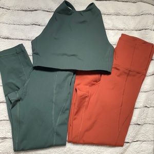 Workout leggings and bra